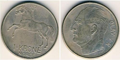1 Krone Norwegen Kupfer/Nickel 