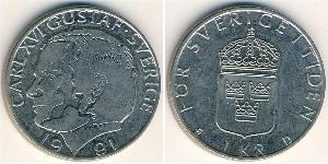 1 Krone Schweden Kupfer/Nickel Carl XVI. Gustaf