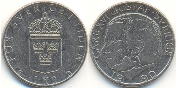 1 Krone Schweden Kupfer/Nickel Carl XVI. Gustaf