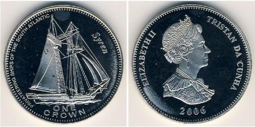1 Krone Tristan da Cunha Kupfer/Nickel Elizabeth II (1926-2022)