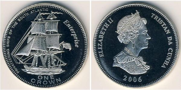 1 Krone Tristan da Cunha Kupfer/Nickel Elizabeth II (1926-2022)
