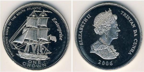 1 Krone Tristan da Cunha Kupfer/Nickel Elizabeth II (1926-2022)