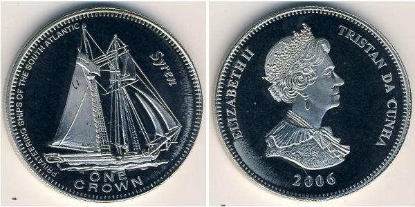 1 Krone Tristan da Cunha Kupfer/Nickel Elizabeth II (1926-2022)