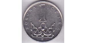 1 Krone Tschechoslowakei  (1918-1992) Nickel/Stahl 