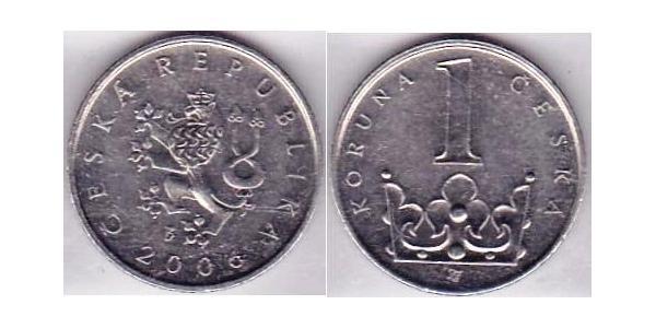 1 Krone Tschechoslowakei  (1918-1992) Nickel/Stahl 