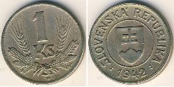 1 Krone Eslovaquia Níquel/Cobre 