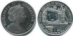 1 Krone Gibraltar Níquel/Cobre Isabel II (1926-2022)