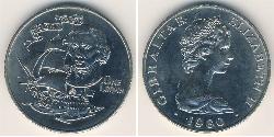 1 Krone Gibraltar Níquel/Cobre 