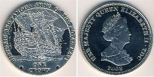 1 Krone Tristán de Acuña Níquel/Cobre Isabel II (1926-2022)