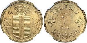 1 Krone Islanda Oro 