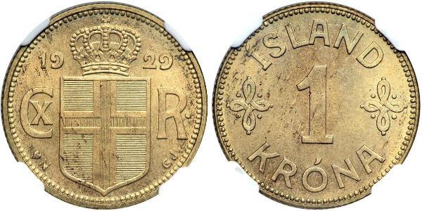 1 Krone Islanda Oro 