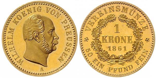 1 Krone Regno di Prussia (1701-1918) Oro Wilhelm I, German Emperor (1797-1888)
