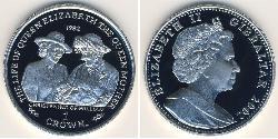 1 Krone Gibraltar Plata 