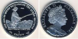 1 Krone Gibraltar Plata 