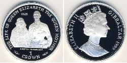 1 Krone Gibraltar Plata 