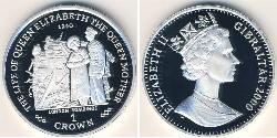 1 Krone Gibraltar Plata 