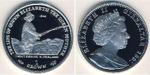 1 Krone Gibraltar Plata 