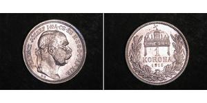 1 Krone Imperio austrohúngaro (1867-1918) Plata Franz Joseph I (1830 - 1916)