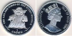 1 Krone Isla de Man Plata Isabel II (1926-2022)