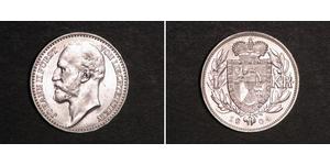 1 Krone Liechtenstein Plata Johann II, Prince of Liechtenstein (1840-1929)