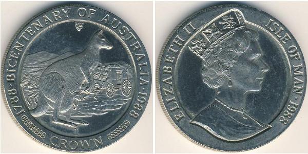 1 Krone Isola di Man Rame/Nichel Elisabetta II (1926-2022)