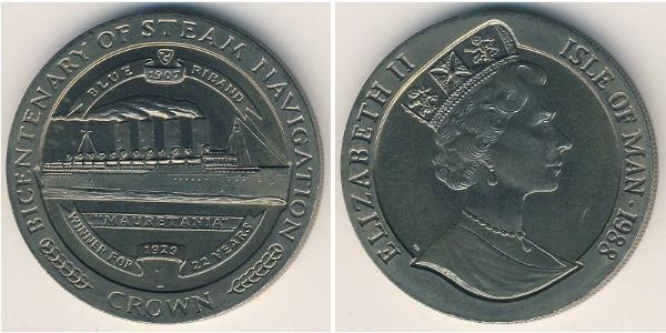 1 Krone Isola di Man Rame/Nichel Elisabetta II (1926-2022)