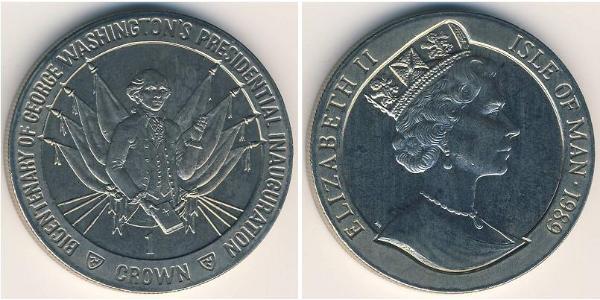 1 Krone Isola di Man Rame/Nichel Elisabetta II (1926-2022)