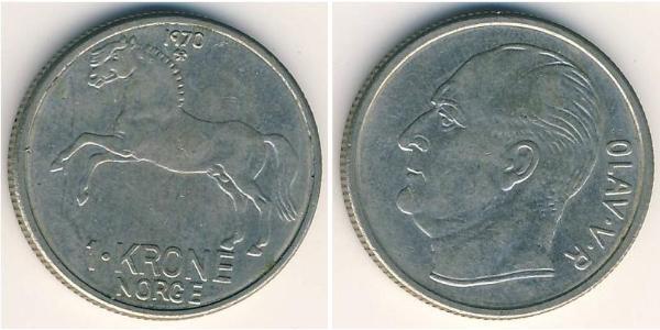 1 Krone Norvegia Rame/Nichel 