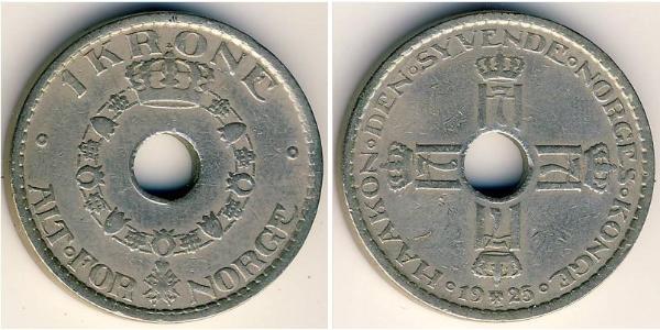 1 Krone Norvegia Rame/Nichel 