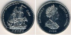 1 Krone Tristan da Cunha Rame/Nichel Elisabetta II (1926-2022)