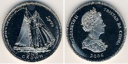 1 Krone Tristan da Cunha Rame/Nichel Elisabetta II (1926-2022)