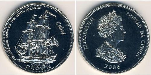 1 Krone Tristan da Cunha Rame/Nichel Elisabetta II (1926-2022)
