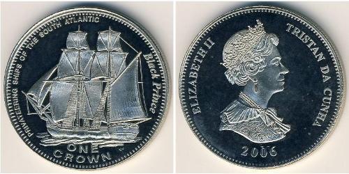 1 Krone Tristan da Cunha Rame/Nichel Elisabetta II (1926-2022)