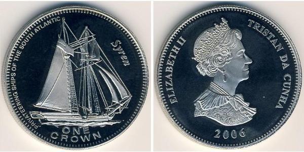1 Krone Tristan da Cunha Rame/Nichel Elisabetta II (1926-2022)