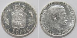 1 Krone Dänemark Silber 