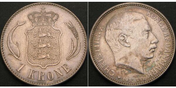 1 Krone Dänemark Silber 