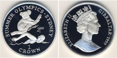 1 Krone Gibraltar Silber 