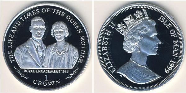 1 Krone Isle of Man Silber Elizabeth II (1926-2022)