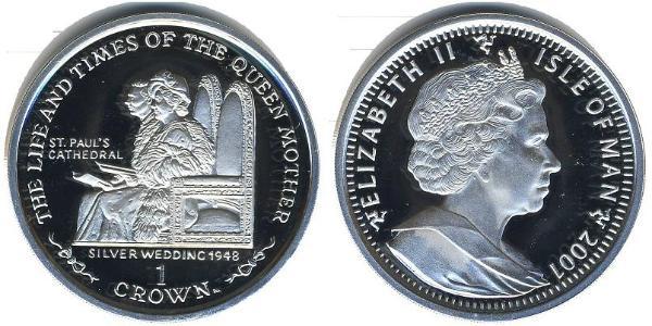 1 Krone Isle of Man Silber 