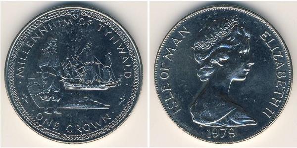 1 Krone Isle of Man Silber Elizabeth II (1926-2022)