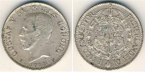 1 Krone Schweden Silber Gustav V. (Schweden) (1858 - 1950)