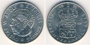 1 Krone Schweden Silber Gustav VI. Adolf (Schweden) (1882 - 1973)