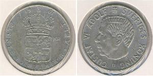 1 Krone Schweden Silber Gustav VI. Adolf (Schweden) (1882 - 1973)