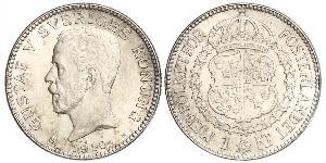 1 Krone Schweden Silber Gustav V. (Schweden) (1858 - 1950)