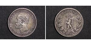 1 Krone United Kingdoms of Sweden and Norway (1814-1905) Silber Oskar II. (Schweden) (1829-1907)