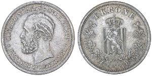 1 Krone United Kingdoms of Sweden and Norway (1814-1905) Silber Oskar II. (Schweden) (1829-1907)