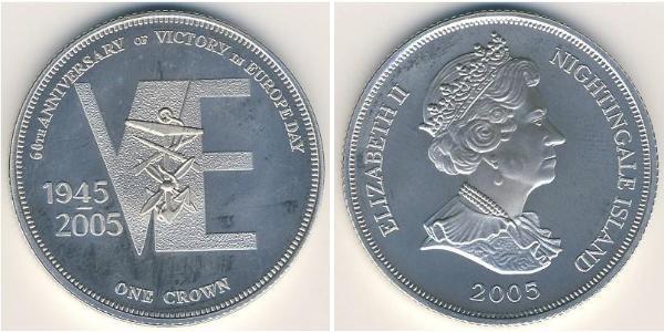 1 Krone  Silber Elizabeth II (1926-2022)