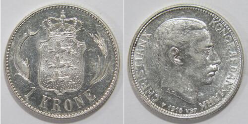 1 Krone Denmark Silver 