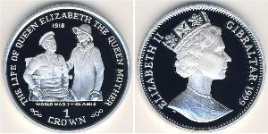 1 Krone Gibraltar Silver Elizabeth II (1926-2022)