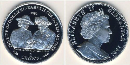 1 Krone Gibraltar Silver 